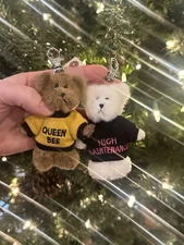 Boyd’s Bear Thinkin Of Ya Series Set Of Two Plush Keychains With Tags 
