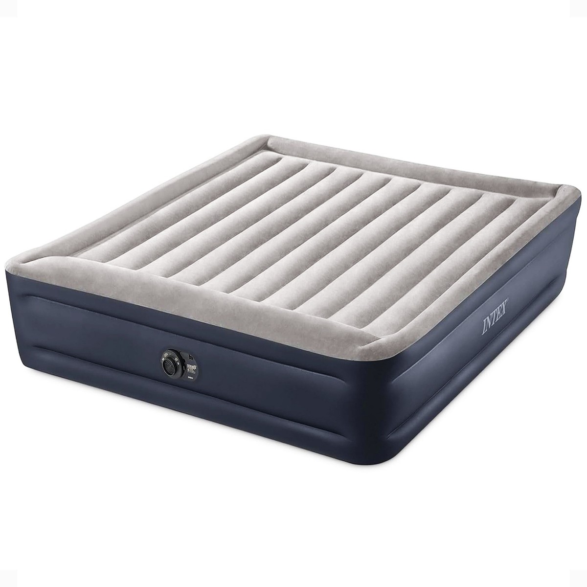 INTEX マットレス DURA BEAM DELUXE Intex Queen Size Ultra Plush Airbed with Built-In Pump, Dura