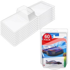 60 Pack for Hot Wheels Protector Packs Plastic Protector Case Compatible with...