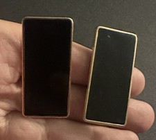 Vintage Large Climber Black Enamel/Gold Monet Clip-On Earrings 80s 1980s Dynasty