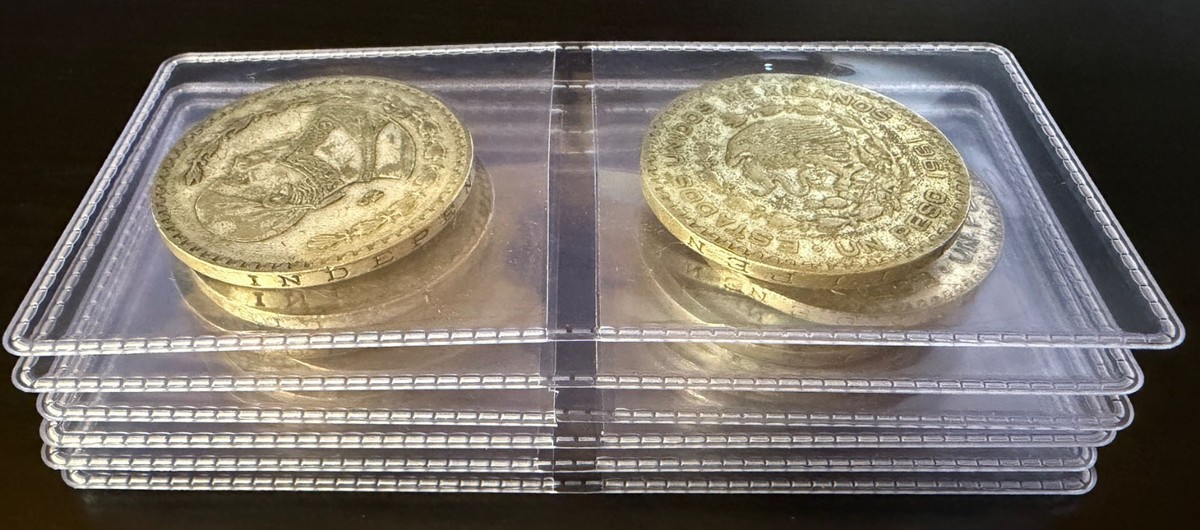 1 Dozen Mexico's Last Silver Coin 1957-1967 Un Peso 10% Silver