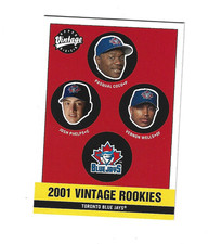 2001 Upper Deck Vintage #343 Josh Phelps Vernon Wells  TORONTO BLUE JAYS