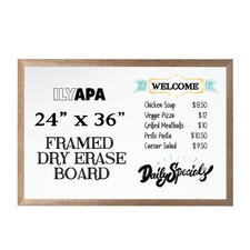 Extra Large Wood Framed Magnetic Dry Erase Board for Wall - 24 x 36 Inch - Brown