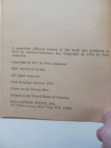 The Broken Sword by Poul Anderson 1971 Ballantine Adult Fantasy Paperback 1st Ed - Picture 5 of 5