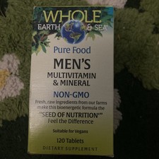 Whole Earth  Sea Pure Food Men's Multivitamin  Mineral Supplement 120ct 1/2028