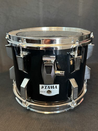 10" Vintage Tama Rockstar Rack Tom 8 x 10 schwarz 1991 Remo mit Hartfaserkoffer