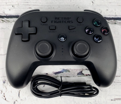 Retro Fighters Defender Wireless Gamepad Controller for PS3, PS4, PC - Black