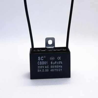 #ad CBB61 6mfd 6uf 6 uF 6.0uF 250V AC Ceiling Fan MOTOR START Capacitor 2 WIRES $4.86