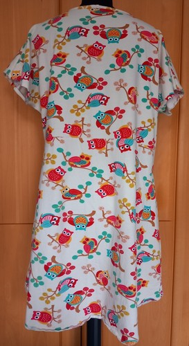 EULENKLEID ☸ Kleid Shirtkleid Eulen A-Form Mini cremefarben stretch ☸ Gr. 44/46 - Bild 4 von 4