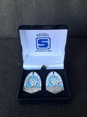 Sanshee Bio Ware 2012 Mass Effect Paragon Alloy Medal Pin Badge X2 In Case (VGC)