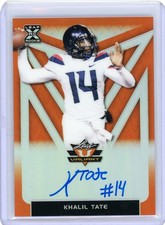 2020 Leaf Valiant Khalil Tate XRC Autograph Orange #22/50 Card #BA-KT1