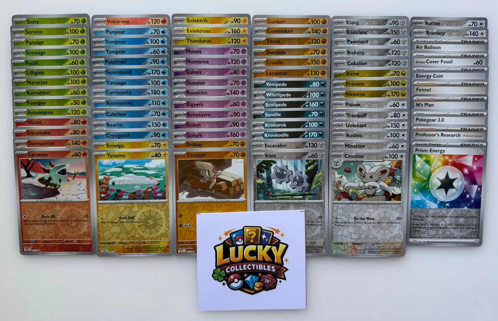 Pokémon TCG Black Bolt - Complete Reverse Holo Set - 80 Cards ✅