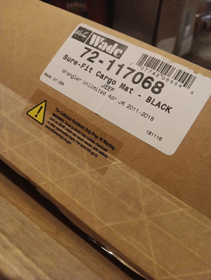 Alfombrilla revestimiento maletero carga trasero apta para todo tipo de clima para Wrangler 4 puertas 2011-2017 Foto 2 de 2