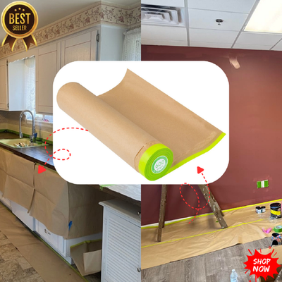 #ad Paint Prep Masking Paper 24in x50ft Tape amp; Drape No Mess Clean Edge DIY $29.68