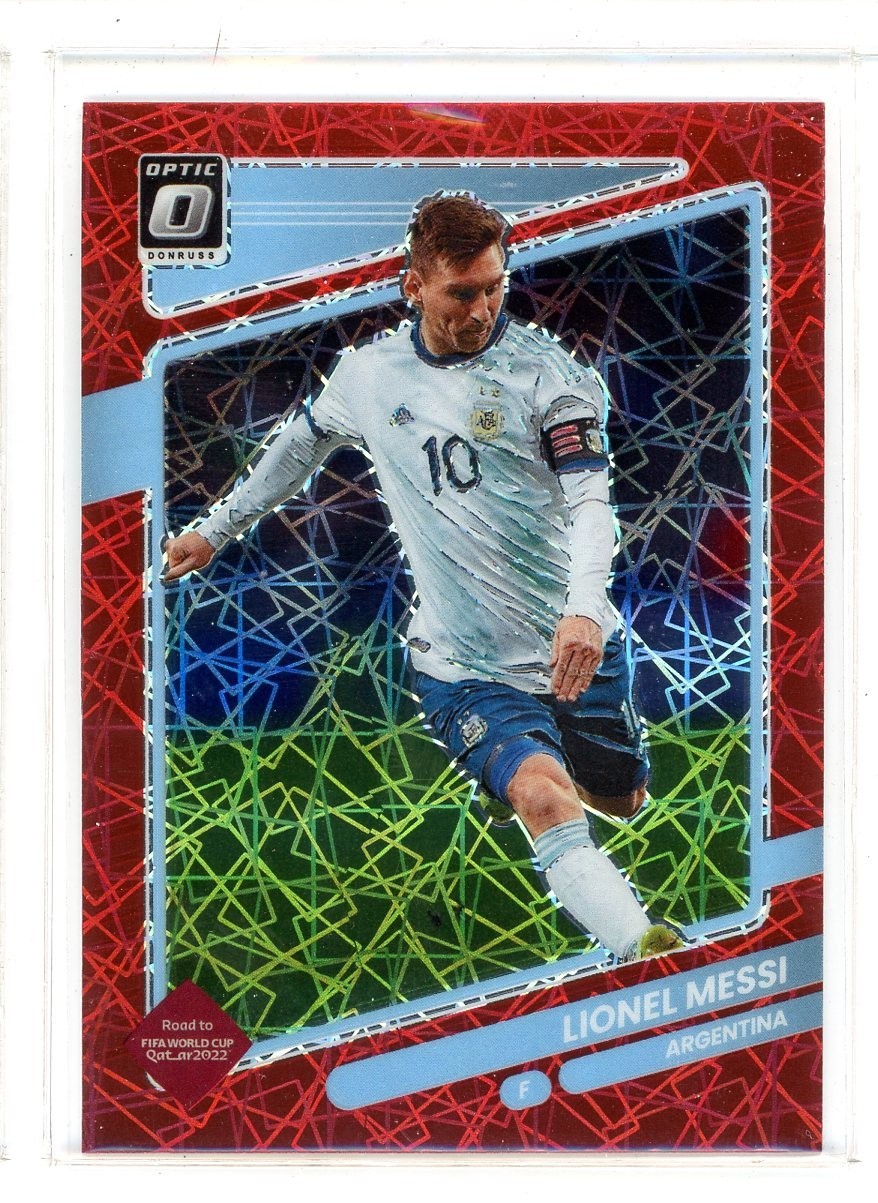 2021-22 Donruss Optic #1 Lionel Messi Red Velocity Prizm (DC)