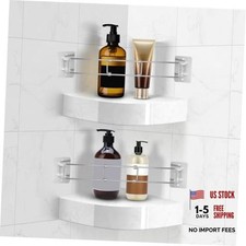 RV Shower Corner Storage Bar - Adjustable 7-13 Inch Stainless Steel Rod 2 Pack