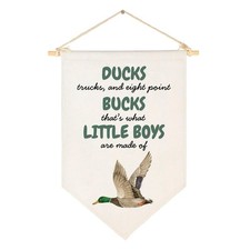 Mallard Ducks Nursery Decor Baby Stuff, Boy Hunting Decor, Duck Flag Sign, Ca...