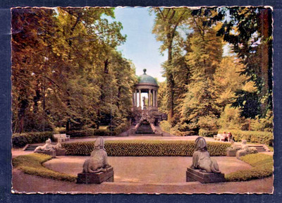 L343# AK Ansichtskarte Apollo-Tempel am Schloß SCHWETZINGEN Stempel 30.01.1964