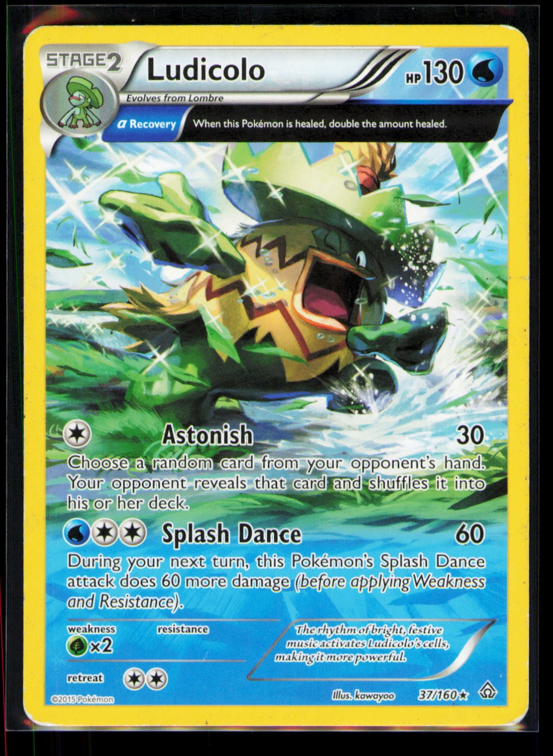 Pokemon Primal Clash Ludicolo 37/160 Rare HP