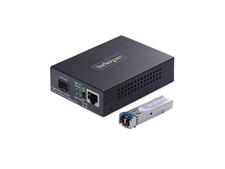 StarTech.com Gigabit Singlemode SM LC Fiber Media Converter, 10/100/1000 Mbps,