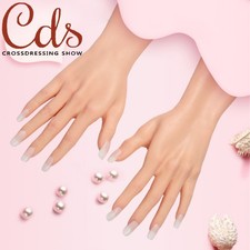 Realistic Silicone Glove Hand Skin Cover Scars Hand Sleeve Cosplay Crossdresser