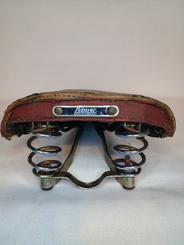 Vintage Antique Lepper Leather Spring Saddle Seat Made In Germany - Picture 2 of 7