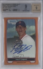 2012 Bowman Draft Chrome Picks Orange Refractor 2/25 Pat Light BGS 9 Auto 1b0