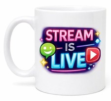 Listing image for Stream Is Live Gamer Streaming Content Creator Coffee Cup Gift Mug