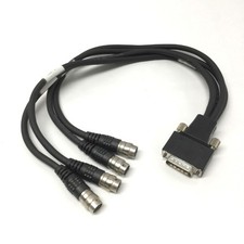 Cognex 300-0232-015 MVS Quad Camera Breakout Cable DB26 to 4x 12-Pin Hirose 15"