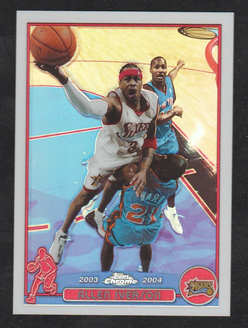 ALLEN IVERSON 2003-04 Topps Chrome REFRACTOR #3 SP Parallel NM-MT See Scans
