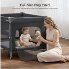 Angelbliss Gray Foldable Portable Play Yard w/ Wheels, Bassinet & Changing Table — photo 6