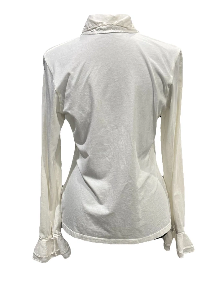 Белая рубашка Anne Fontaine Patsy с оборками и двойным воротником размер 42 - Изображение 3 из 4