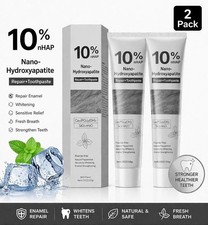 2Pcs 10 Hydroxyapatite Toothpaste,Nano-Hydroxyapatite Toothpaste 4.23 oz