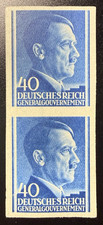 Germany Occupied Poland / WWII /Adolf Hitler 1941 Sc N86 IMPERF Pair MNH **