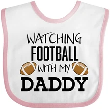 Inktastic Watching Football With My Daddy Baby Bib Children Tv Dad Father Son
