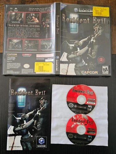 Resident Evil (GameCube, 2002) CIB Black Label - Both Discs and Manual
