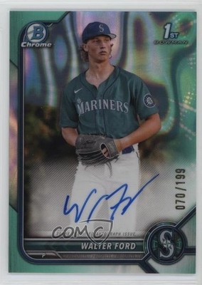 2022 Bowman Draft Chrome Pick Aqua Lava Refractor 70/199 Walter Ford Auto 1n8a