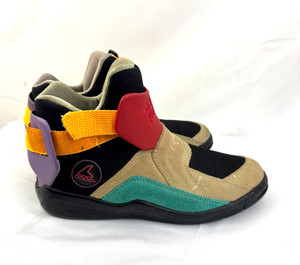 Vintage 1990's Metroblade Rollerblade Shoes Size 8 1/2 Multicolor Suede