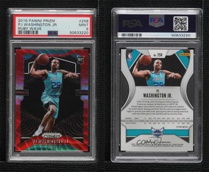 2019-20 Panini Prizm Ruby Wave PJ Washington Jr #258 PSA 9 MINT Rookie RC