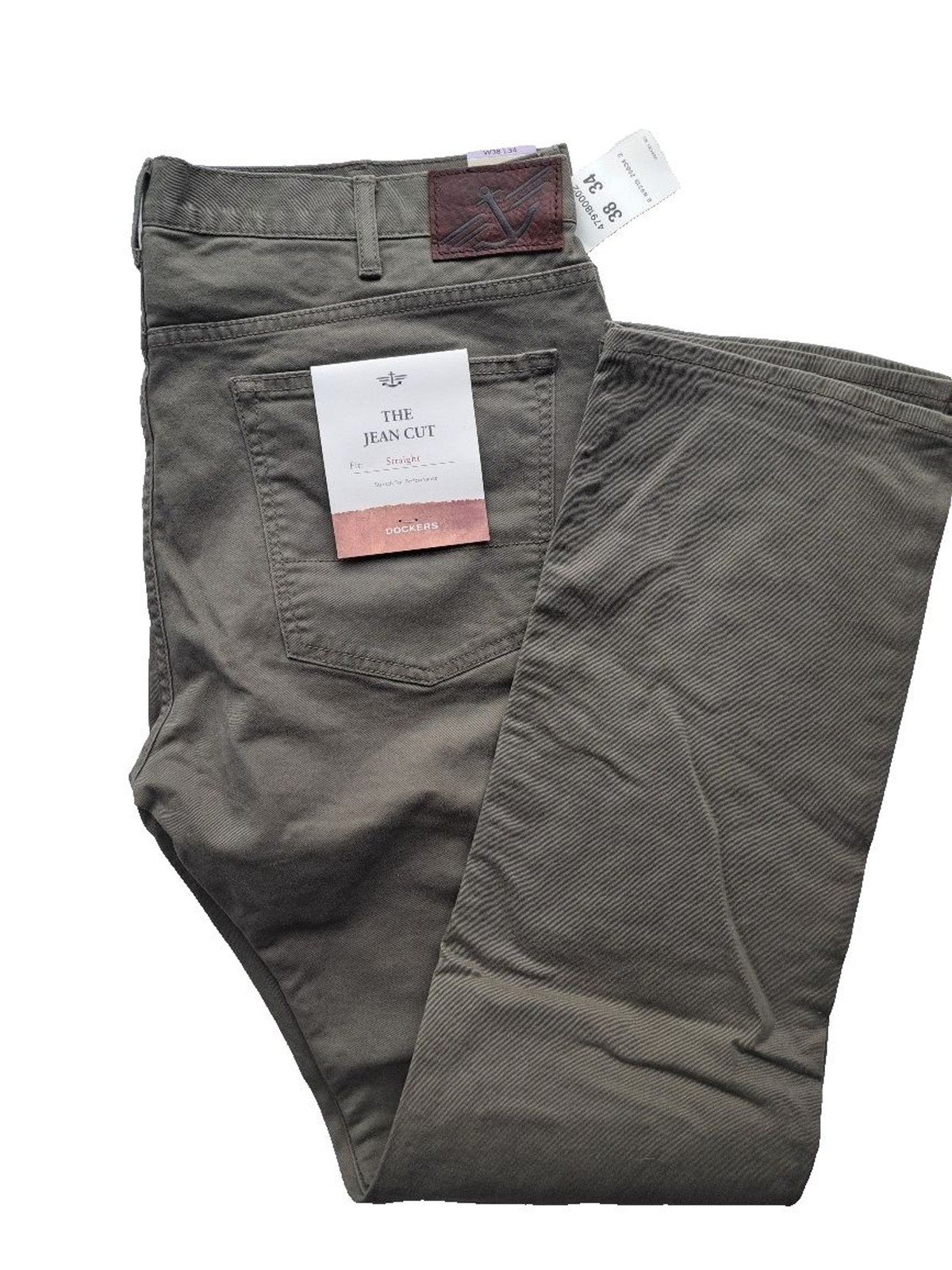 NWT Dockers Men's Straight Fit The Jean Cut Khaki Dark Green