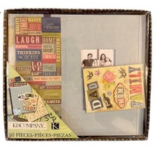 K Company Family 12x12 Scrapbook Album Kit 90 Pieces New Vintage Style