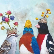 Paperproducts Design Beverage Napkin, Vicki Sawyer, The Berry Festival, 20/pkg