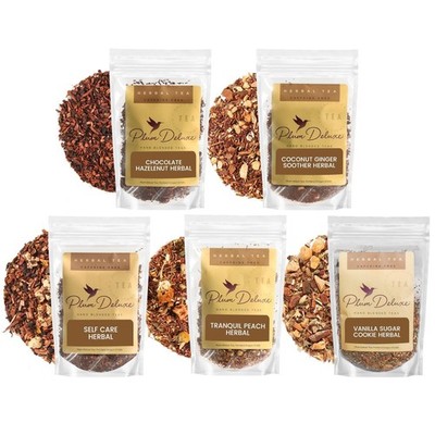 Herbal Tea Sampler   5 Caffeine-Free Loose Leaf Blends for Sleep and Relaxati...
