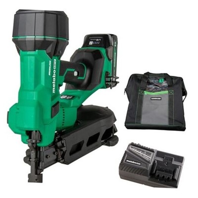 Metabo HPT 18V MultiVolt Brushless Cordless Coil Roofing Nailer Kit, 1 NV1845DA