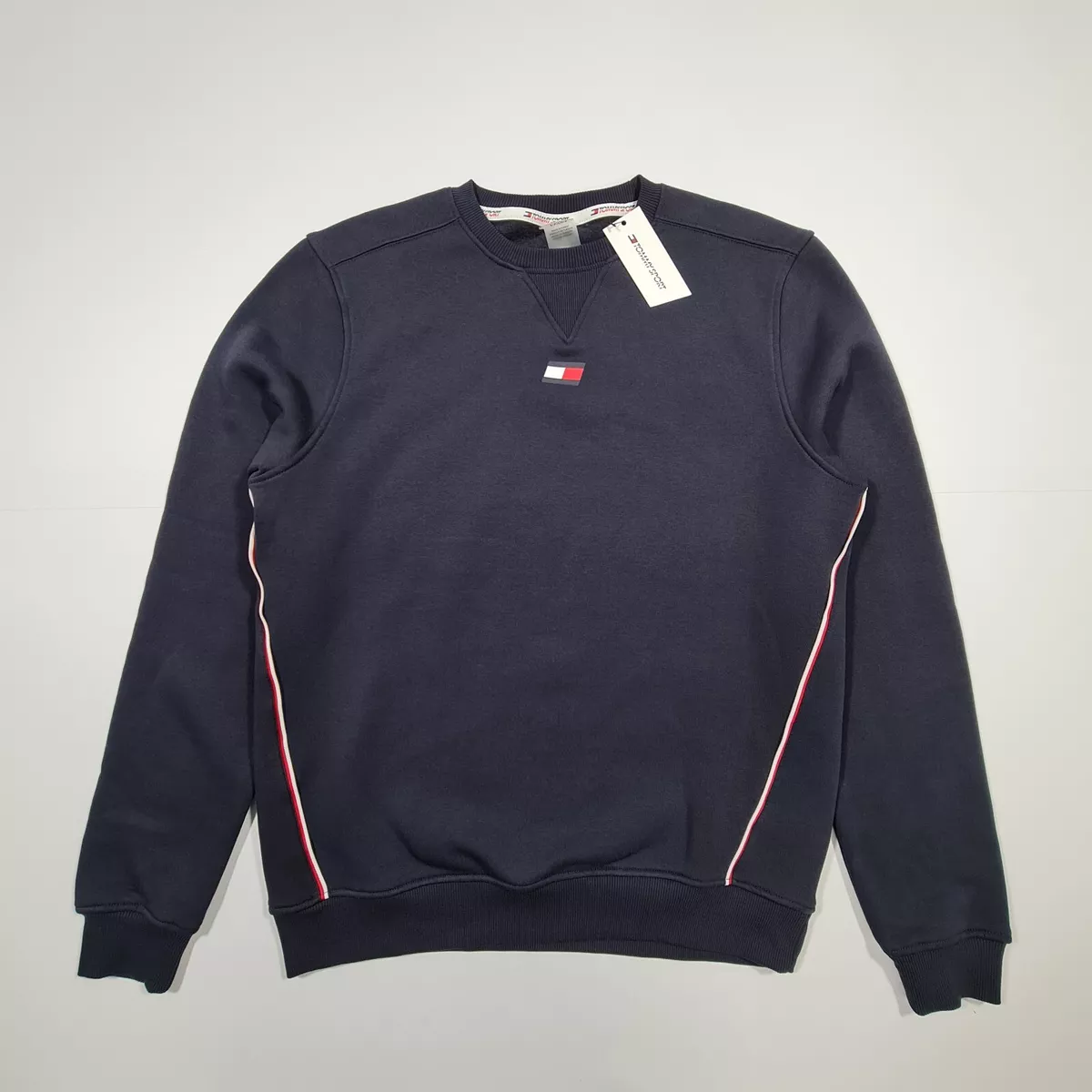 Tommy Hilfiger Sport Mens Sweatshirt Navy Blue Small Fleece