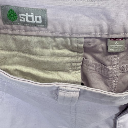 Stio Rivet Twill Carpenter Pant Lavender High Rise Organic Cotton Stretch Size 6 - Picture 9 of 11