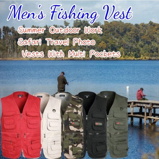 Mens Cargo Multi Pocket Utility Vest Fishing Hiking Camping Gilet Waistcoat Tops
Opens in a new wind