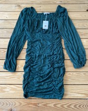 Grace karin NWT women  s ruched mini dress Size M Green f6