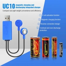UC10 Universal Magnetic USB Charger for 32650/14500/26650/AA/AAA Battery Outdoor