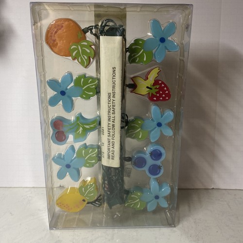 Fresh Squeezed Summer FRUIT STRING TROPICAL LIGHTS String Lights NIB Party - 第 6/8 張圖片
